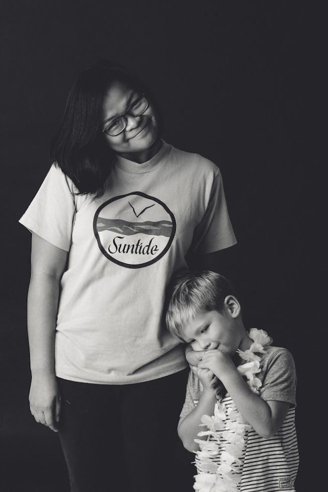 Nanny child embrace